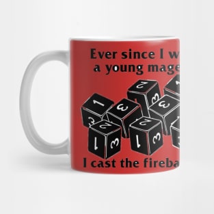 Young mages cast fireball Mug